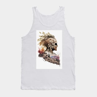 Greek Spartan Double Exposure Tank Top